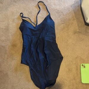 aerie Navy Blue One-Piece Swimsuit
